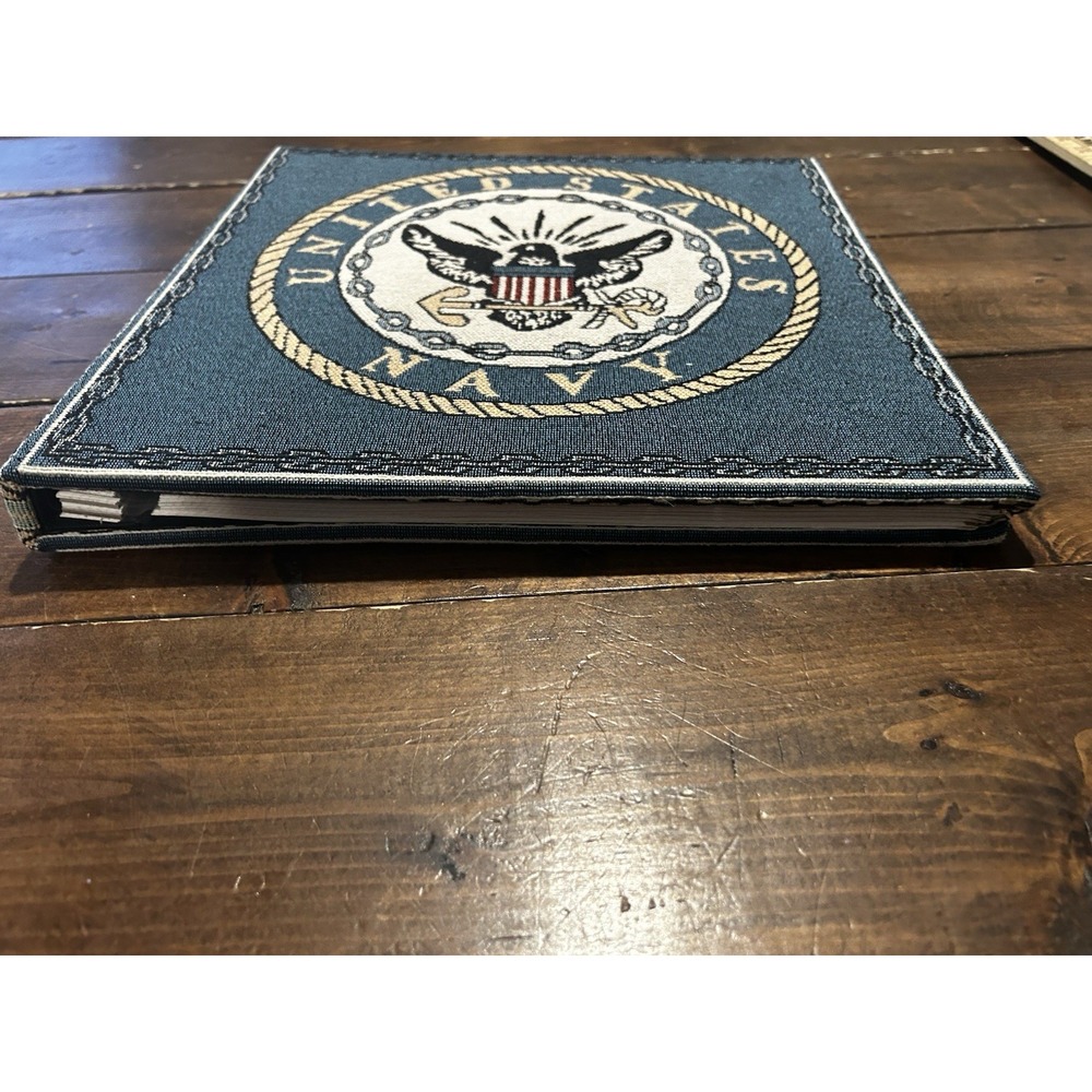 United States Navy Photo Album Scrapbook Embroidered Cover 13"x13" - Picture 4 of 10